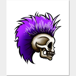 Punk Skull (Purple Version) Posters and Art